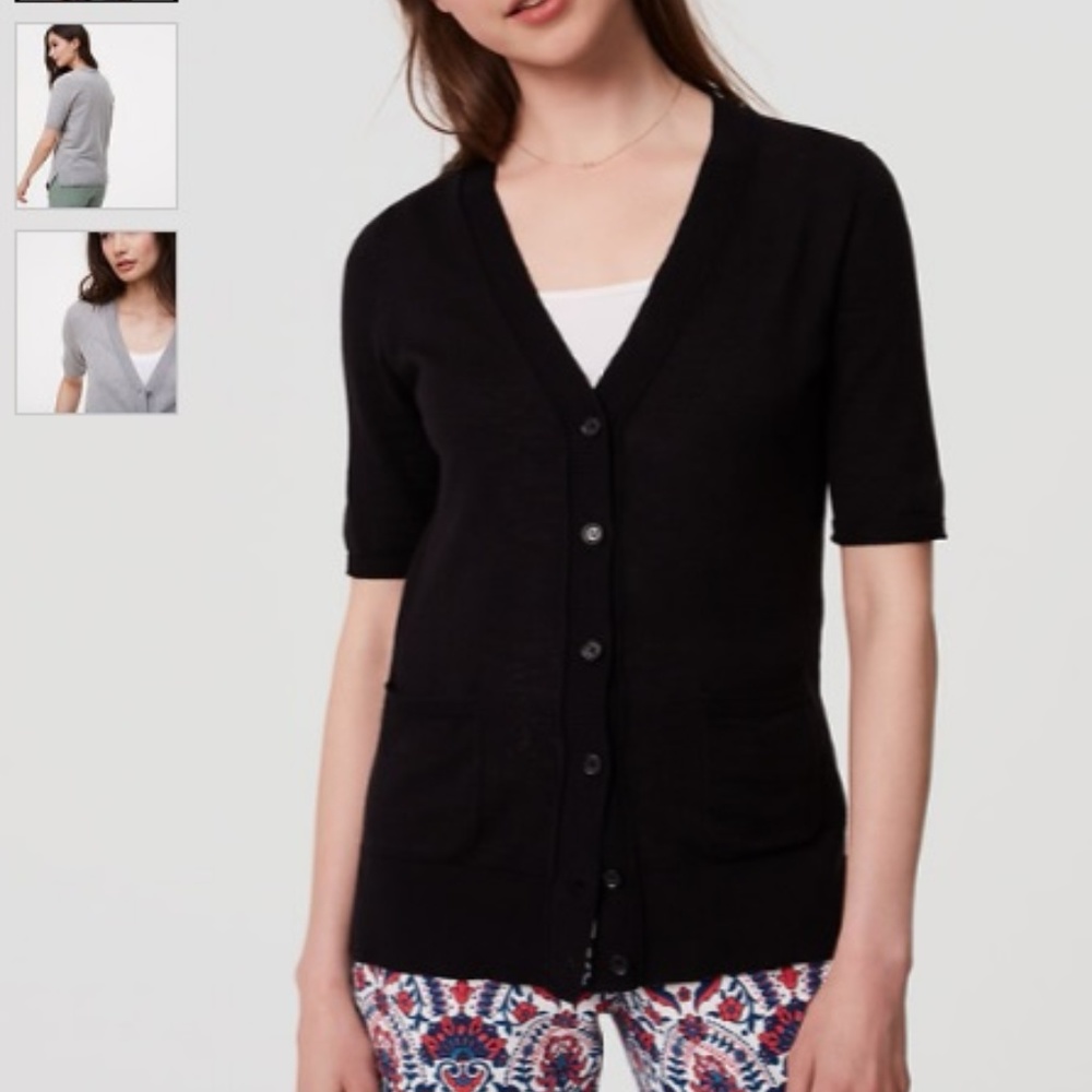 Lightweight short sleeve sweater w/texture edges